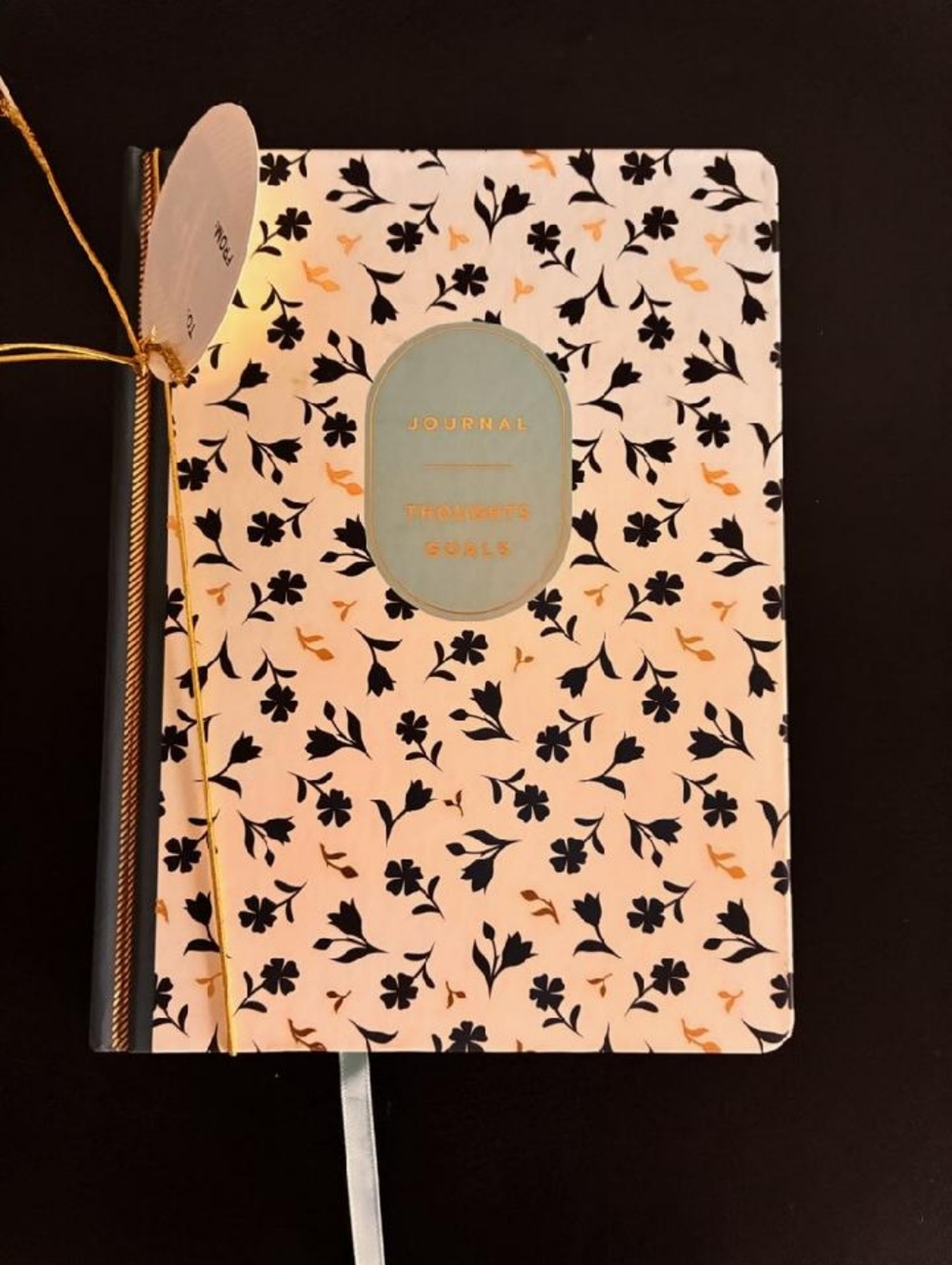 Journal Notebook - Floral Green & Cream Pattern - Picture 3 of 5